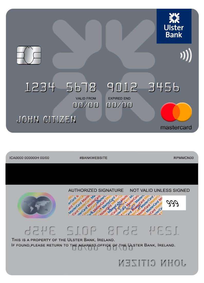 Ireland Ulster Bank Ireland mastercard